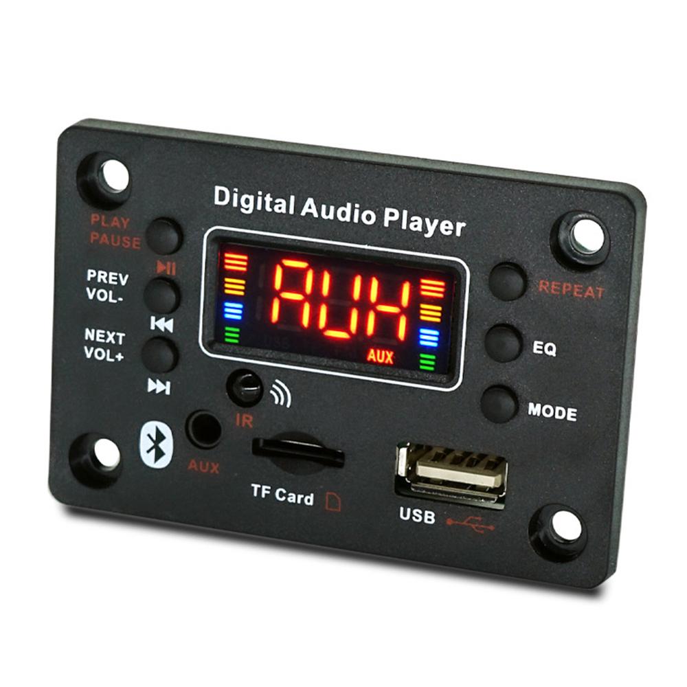 Bluetooth 5.0 MP3 Decoder Board 2*40W Amplifier Audio Player 12V DIY MP3 Player Car FM Radio Module TF USB Mic Record Call