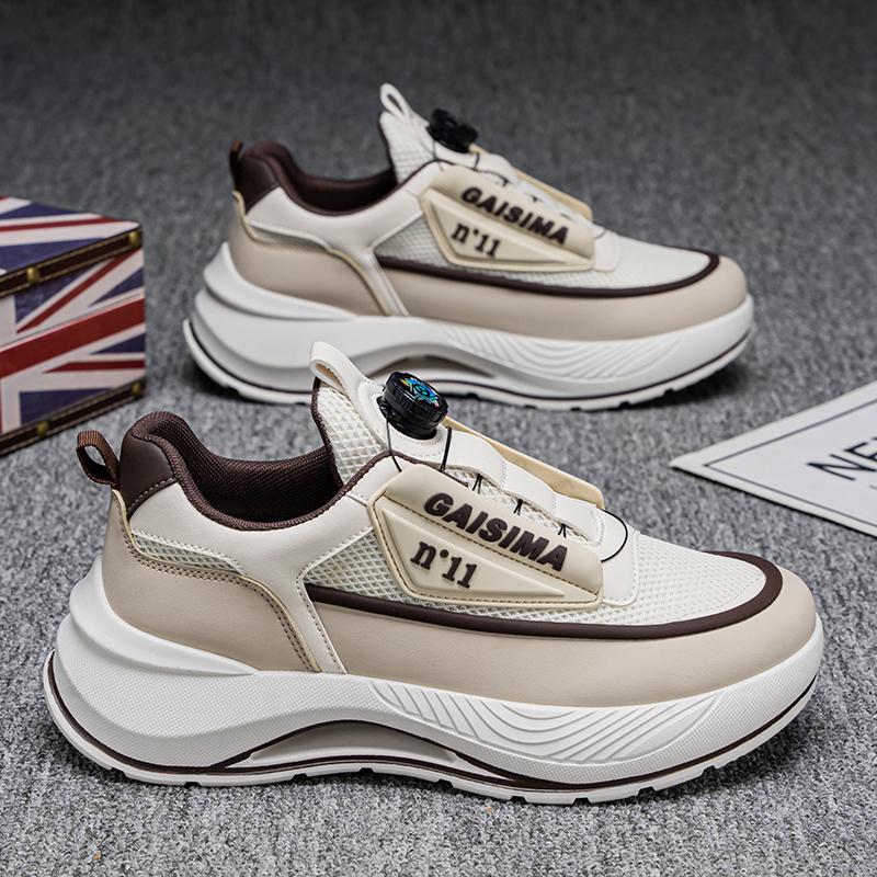 

Массивные кроссовки размера плюс 45, мужская дизайнерская спортивная обувь, модная повседневная обувь из кожи и ткани, увеличенная высота, плоская платформа 45 золотой