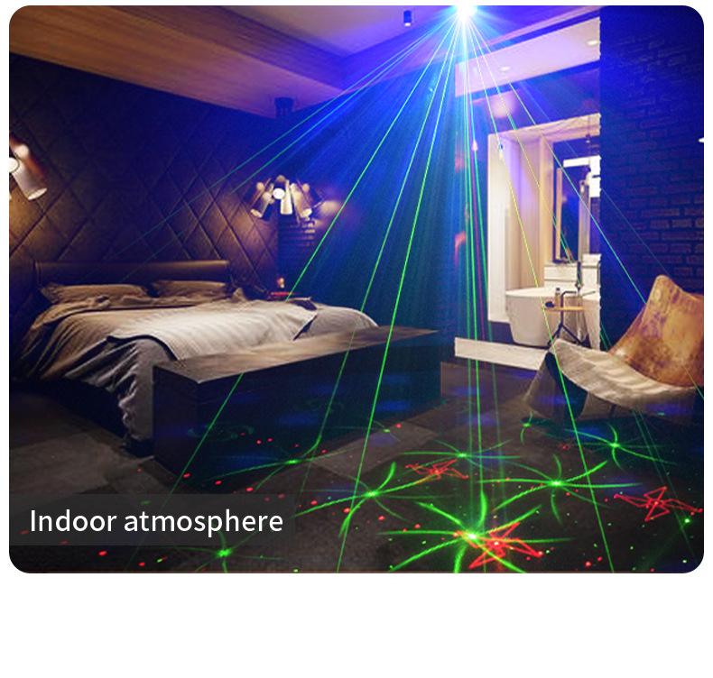 Mini Laser Stage Light Projector: 60 Patterns, Sound & Remote Control for KTV, Bar, Disco