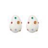 New Exquisite Cute Childhood Milk Candy Enamel Color Zircon Ear Studs Clip On Earrings for Women Korea Jewelry Accessories Gifts