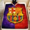 Barcelona team logo,pattern Flannel Blanket, High quality Comfortable for All Seasons, Home Decor, Warmth and Comfort, Perfect for Gifts.