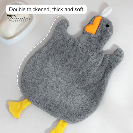 Home Decor Hand Towel with Hanging Loop Highly Absorbent Quick Drying High-Quality Wear Resistant Cute Goose Design Kitchen Cloth Dish Christmas
