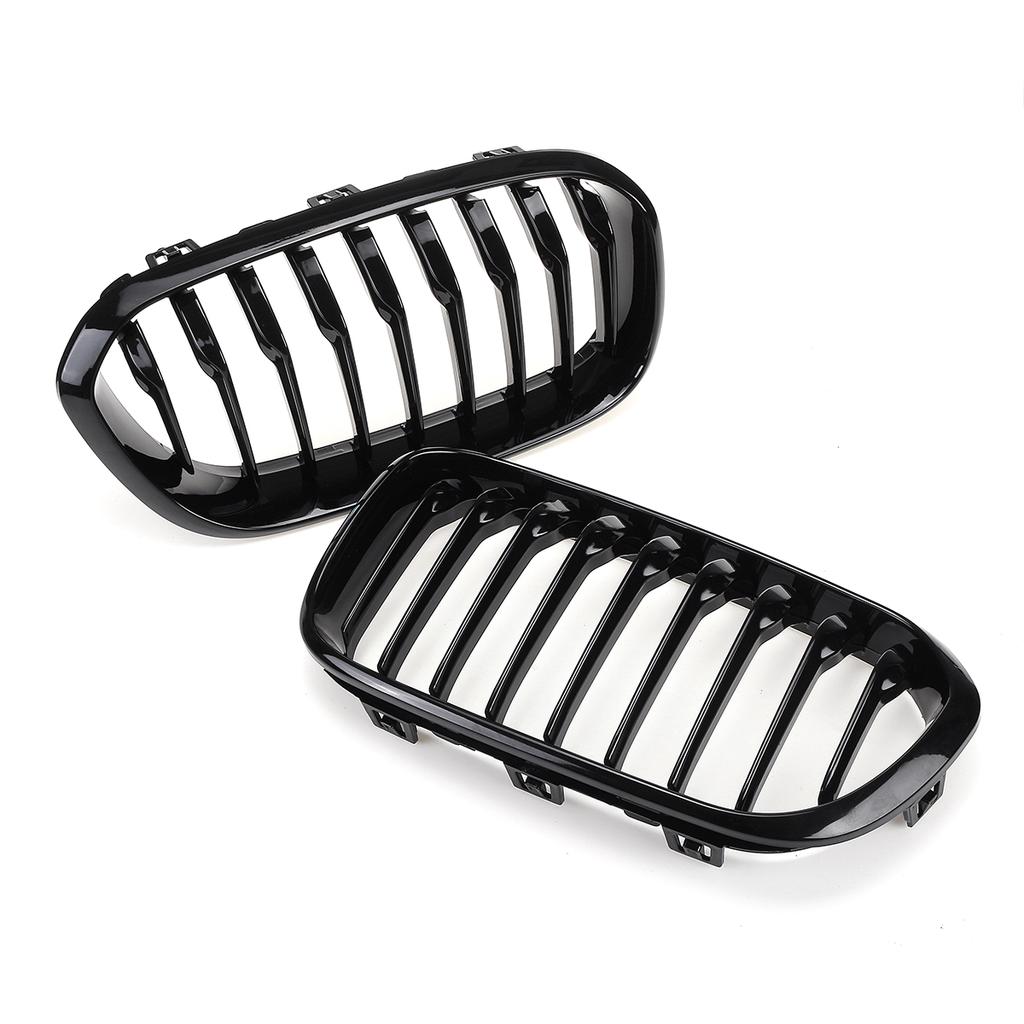 2015-2017 Front Bumper Kidney Grill Grille Glossy Black Racing Grille Sports Slat For BMW F20 F21 120i 1 Series 2015 2016 2017