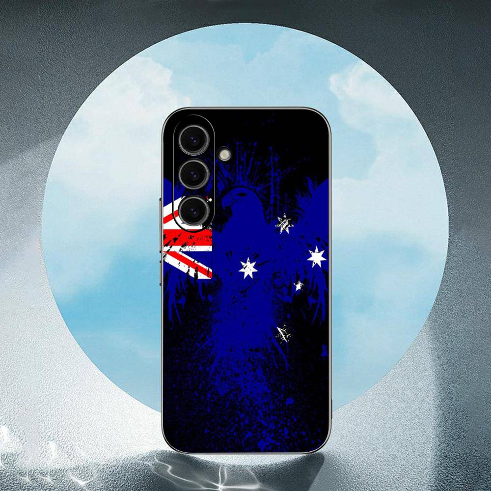 Australische Flagge Luxus Schwarze Handyhülle Für Samsung Galaxy S23 S24 S25 Ultra S22 Plus S21