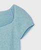 FALLETT Square Neck Tie Knit Sky Blue
