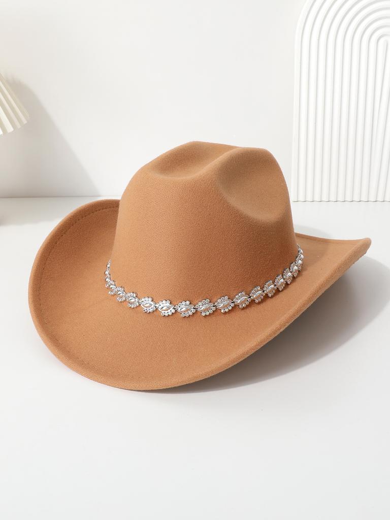 Western Cowboy Top Hat Men's and Women's Casual Top Hat Party Jazz Hat Felt Hat