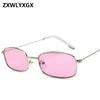 ZXWLYXG  New Small Rectangle Sunglasses Women Retro Brand Designer Red Sun Glasses Men Glasses Female Unisex