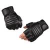 Leather PU Half Finger Gloves Men's Waterproof Fishing and Anti Slip Performance Tactical Gloves Half Section Shockproof and Anti Slip