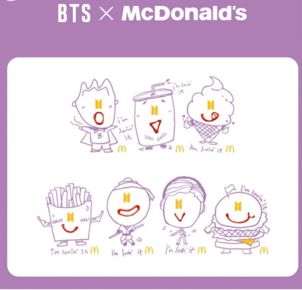 [USED] BTS V McDonald's T-shirt, size L, official