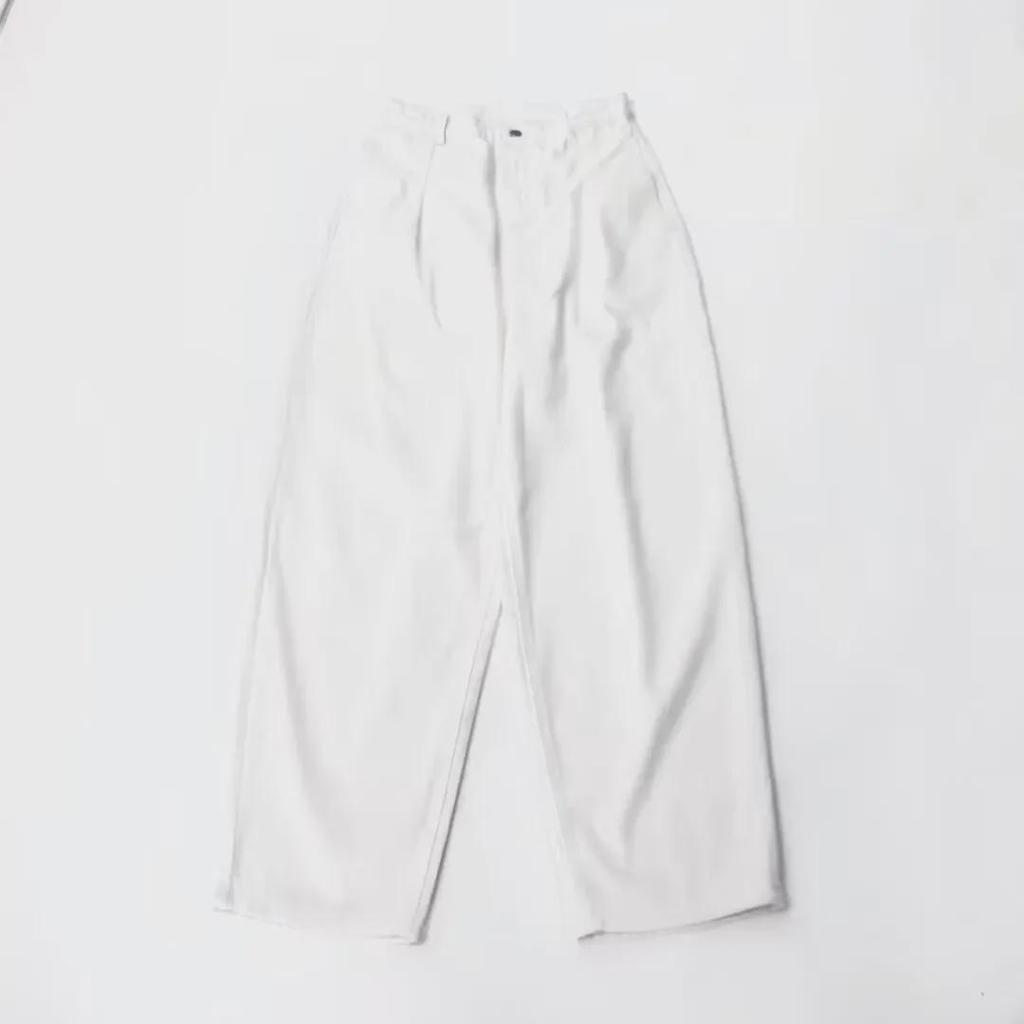 Pánské 2024 Letní Bílé Volné Rovné Džíny - Trendy Korejský Styl, Délka až na Zem, Daddy Kalhoty.