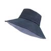 Customizable logo Summer Outdoor Waterproof Sun Protection Foldable Reversible Cotton Wide Brim Travel Bucket Hat for Daily Use
