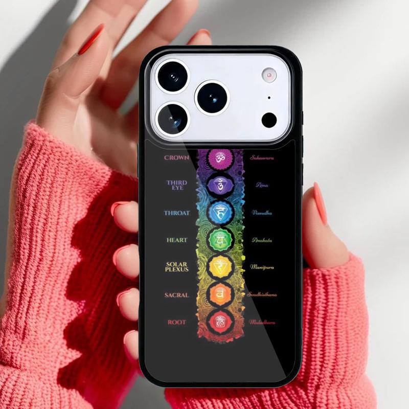Mandala Chakra Yoga Telefonfodral för iPhone 17 16 15 14 13 Pro Max Baksidesfodral för 12 11 Pro Coque