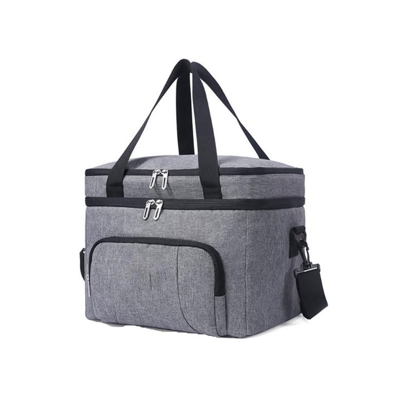 

Sturdy Waterproof Picnic Coolers Bag Thermal Insulation Lunch Organizers for Outdoor Activities светло-серый