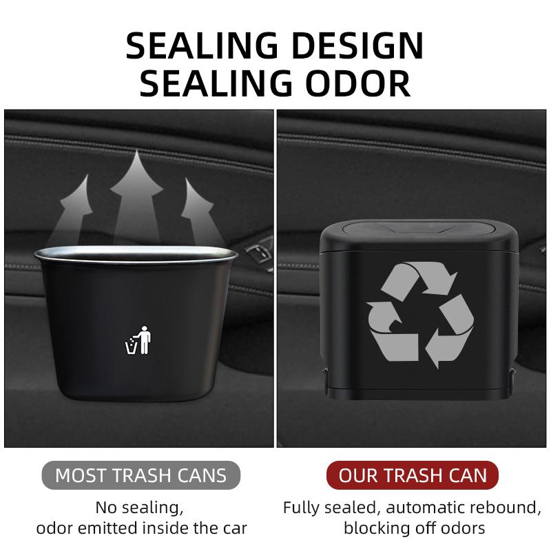 Car Clamshell Trash Bin Hanging Vehicle Garbage Dust Case Storage Box For Kia Sportage Cerato Soul Sorento K2 K5 Rio Ceed ulsap11