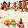 Color Cup Holder for Beach with Bold Colors Stackable Portable Drink Organizer Phones Snacks Sunscreen Sand-Free Travel Camping Picnic Family Outings