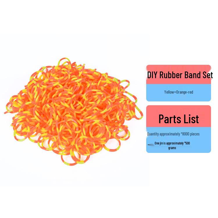 

Навчальні іграшки ручної роботи: 500 г Високоеластичні Восьмиколірні Гумки для DIY Плетіння та Браслетів-Прикрас.