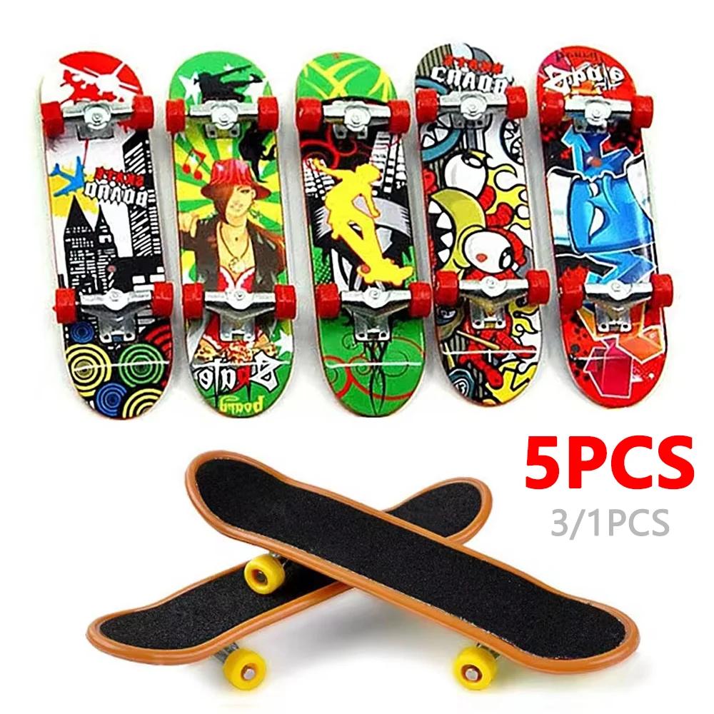 5-1 Bucăți Mini Skateboards pentru Degete Skateboard Amuzant pentru Vârful Degetelor Skateboard Profesional pentru Degete Jucării Senzoriale pentru Autism Cadou de Petrecere Cadou