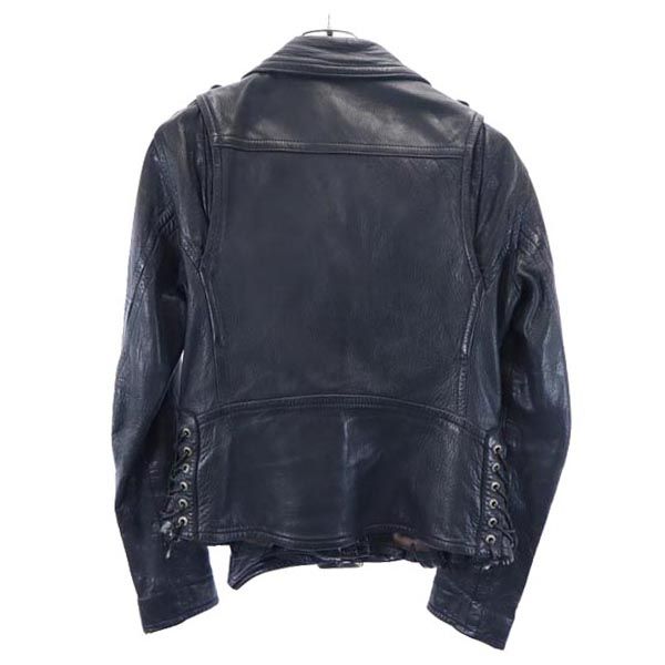 Chikako Leather Riders Jacket Black Women Used