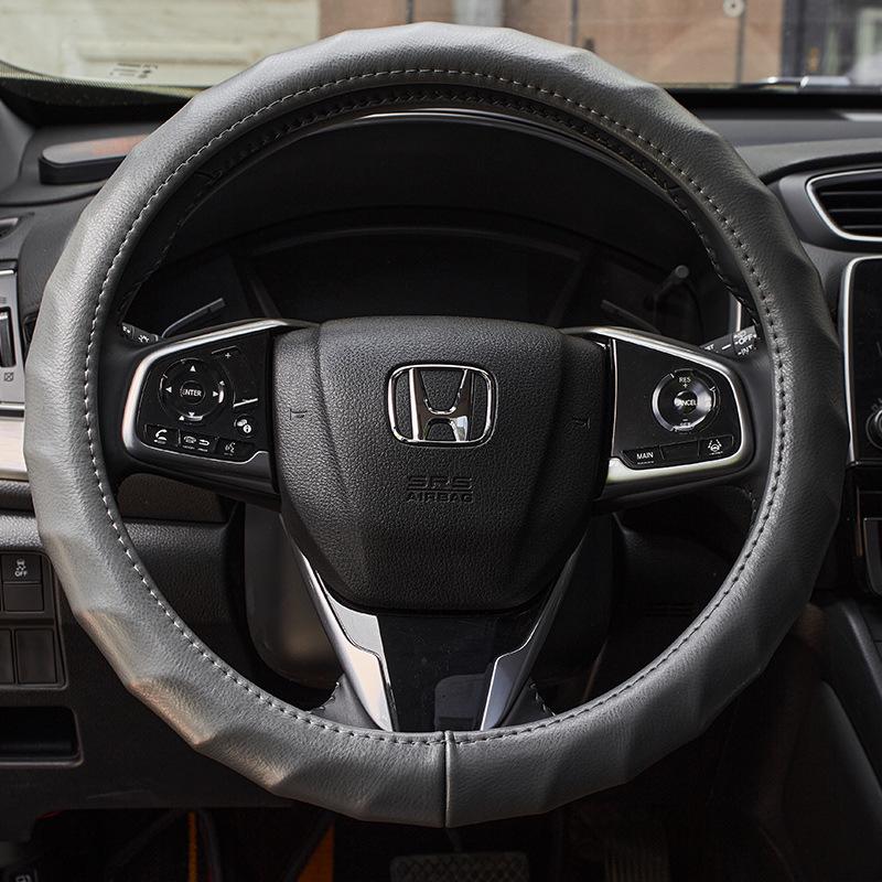 

Four-Season Perforated Leather Steering Wheel Cover - Breathable, Universal Fit 38cm Round