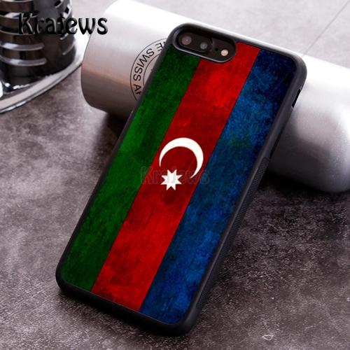 Krajews Azerbaijan Flag Phone Case For iPhone 17 Air 16 15 14 11 12 13 Pro MAX Plus cover shell coque