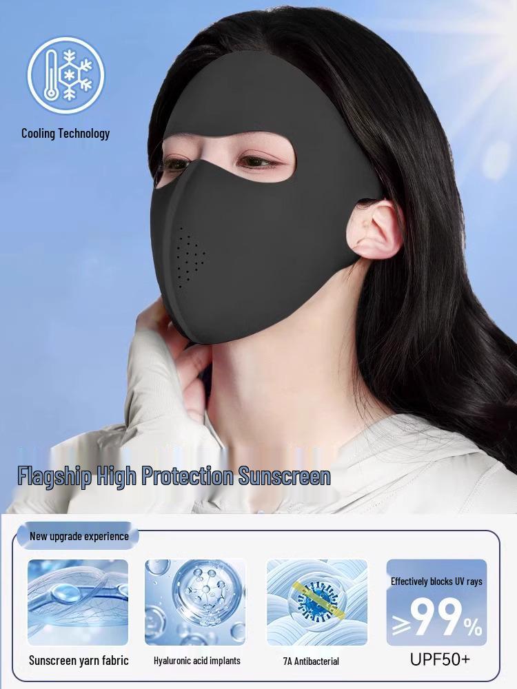 

Summer Perforated UV Protection Face Mask - UPF 50+ for Outdoor Cycling