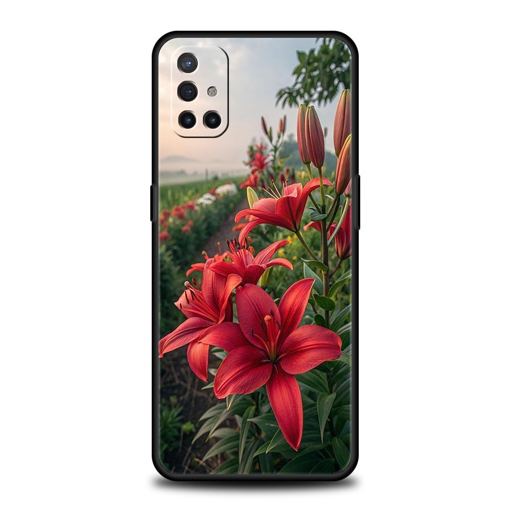 Handyhülle für OnePlus 15 13 12 11 10 9 8 7T Pro 13T 13R 12R 10R 9RT 8T Nord 2T CE 2 3 5G Lite Hülle Realistischer Lilienblumen-Druck