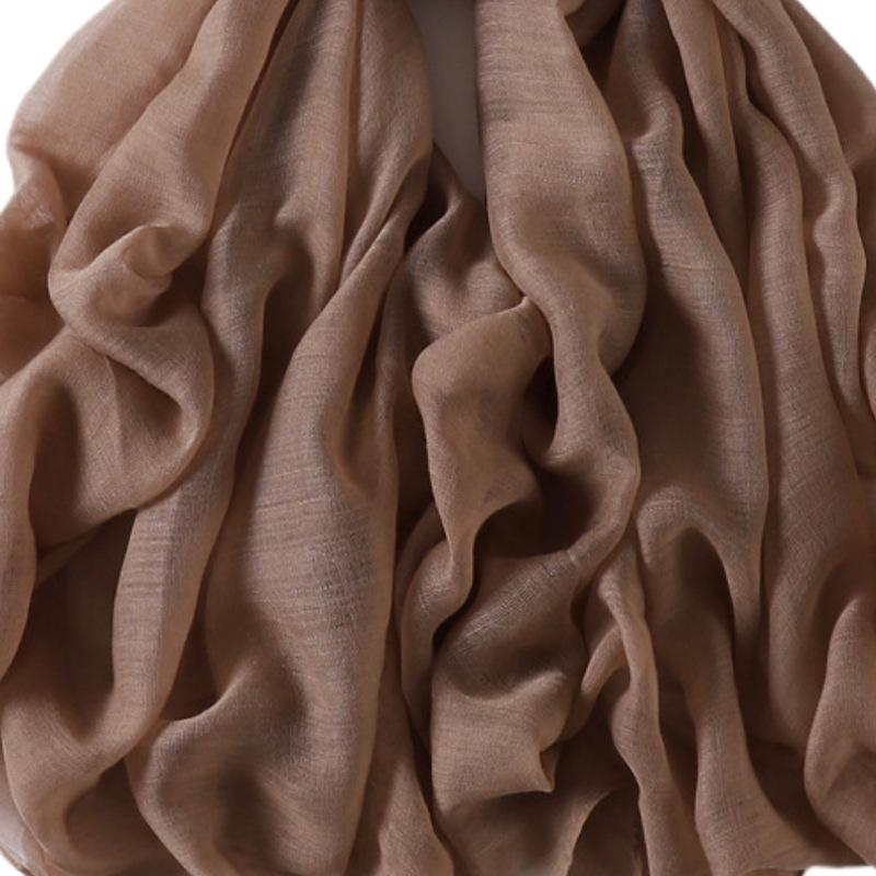 Women's Lightweight Soft Large Scarf: All-Season Classic Breathable Shawl, Long Headscarf, Silk Hijab