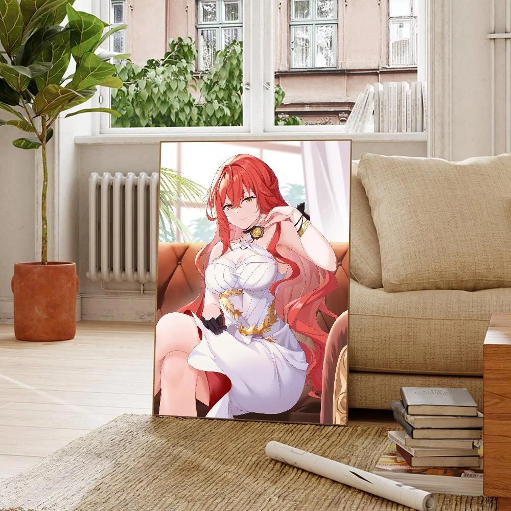 Honkai Star Rail Himeko Anime Girl Game Poster Home Living Room Bedroom Bar Restaurant Cafe Art Painting Decor