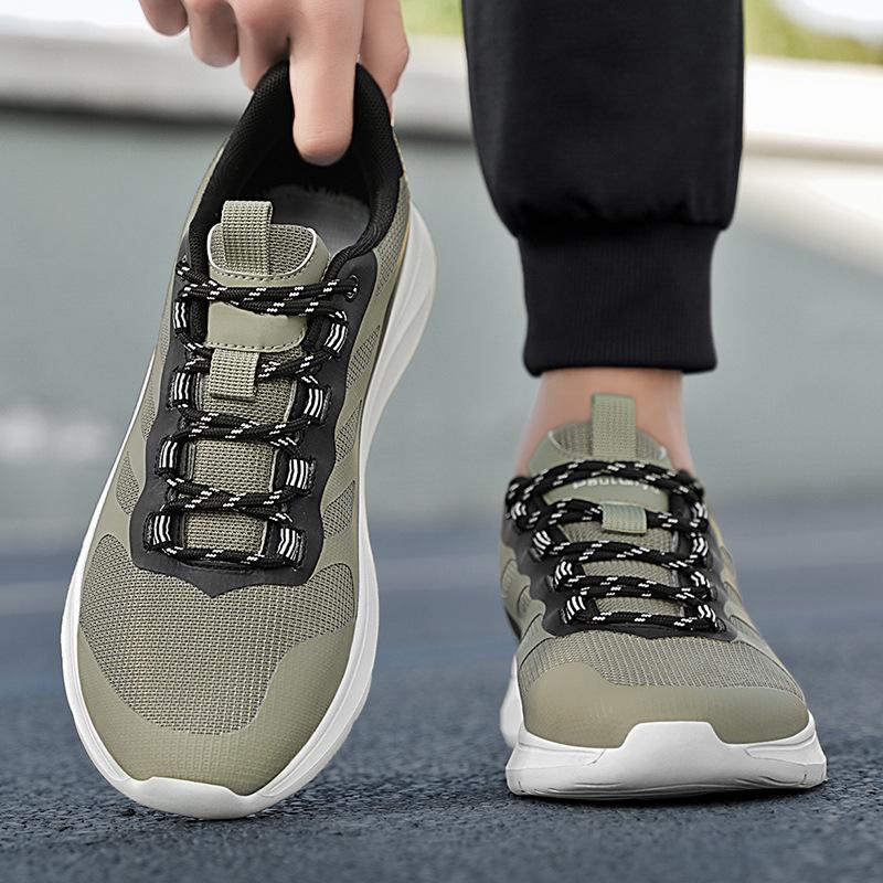 2025 Spring and Summer New Fly-woven Casual Shoes Men's Shoes Mesh Sneakers Large Size 46 Lightweight Running Shoes