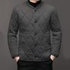 Autumn Winter Solid Color Cotton Jacket Stand Collar Long Sleeve Quilted Padded Thickened