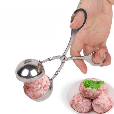 נירוסטה ידית גדולה מחזיק קציצות ביתי מכשיר להכנת קציצות תבנית לכדורי דגים ומשחת שרימפס מחזיק גלידה