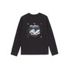 Puma X Kōyama Moto Collaboration SS24 Dragon Graphic Crew Neck Long Sleeve T-Shirt Men Tops Black 626535-01