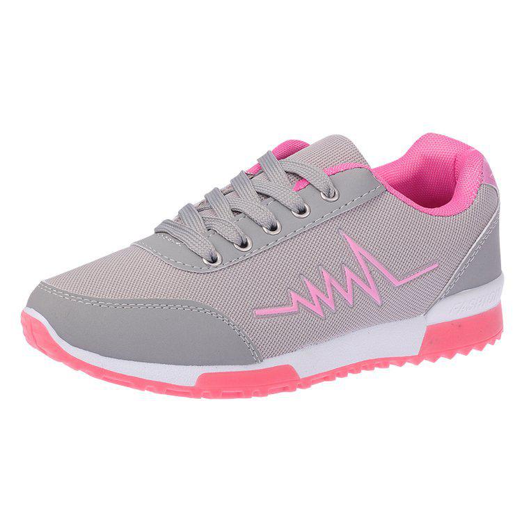 Spring Summer Wedge Casual Shoes Breathable Mesh Women Shoes Lace-up Platform Sports Shoes Red Black Women Sneakers Basket Femme