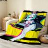 1PC Cyberpunk Edgerunner Patterned Flannel Blanket Suitable For All Seasons For Home Decor Warmth And Comfort Gifts Holiday Present