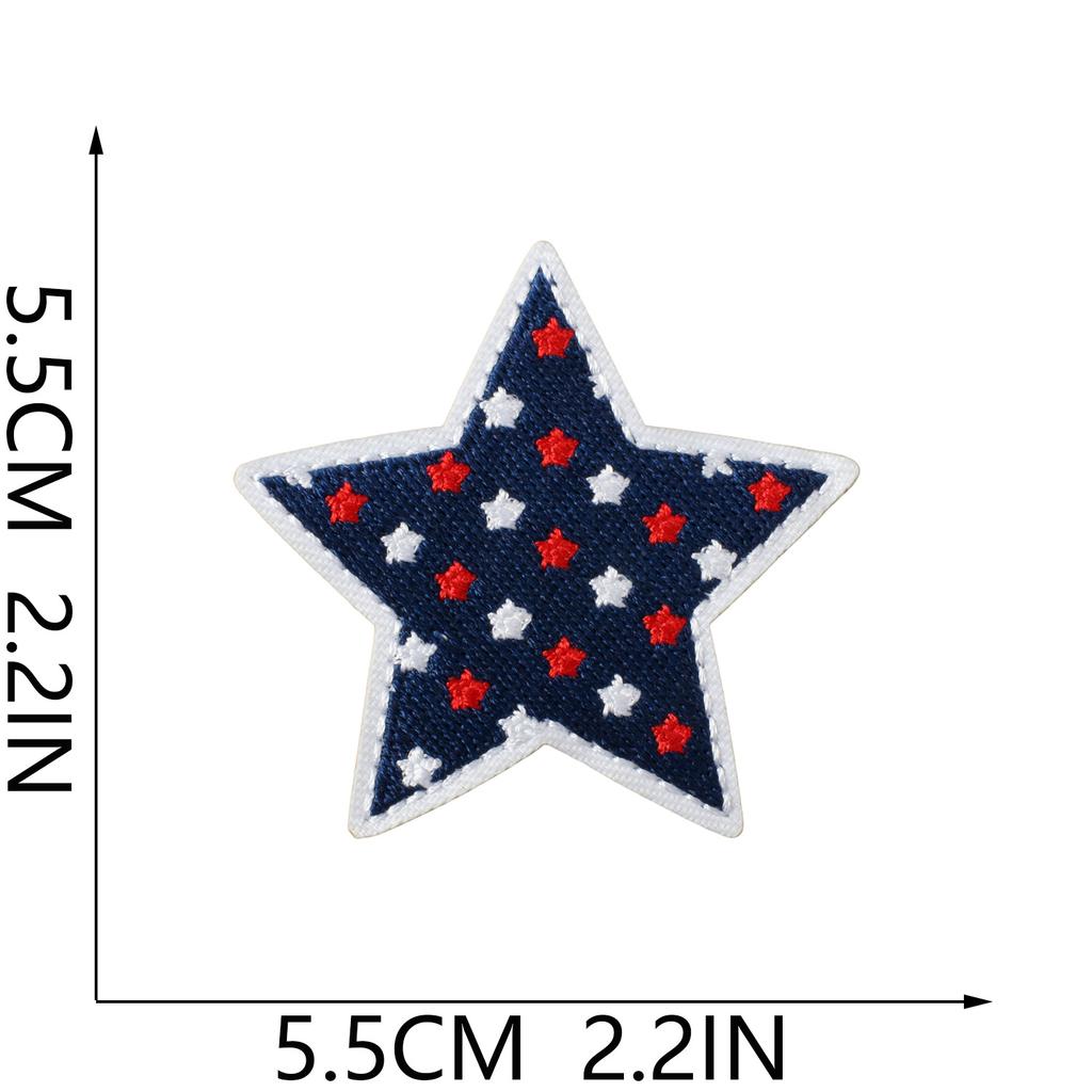 Independence Day Theme Embroidery Cloth Sticker Cartoon Fireworks Clothes Holiday Decoration National Day Patch Sticker Ironing
