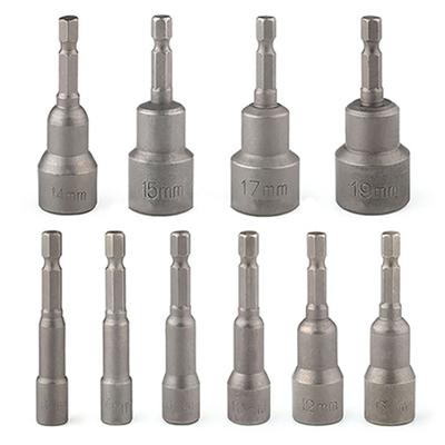 1 Adet 1/4 inç Hex Shank Aracı 6-19mm Soket Manyetik Somun Sürücü Adaptörü Matkap Ucu
