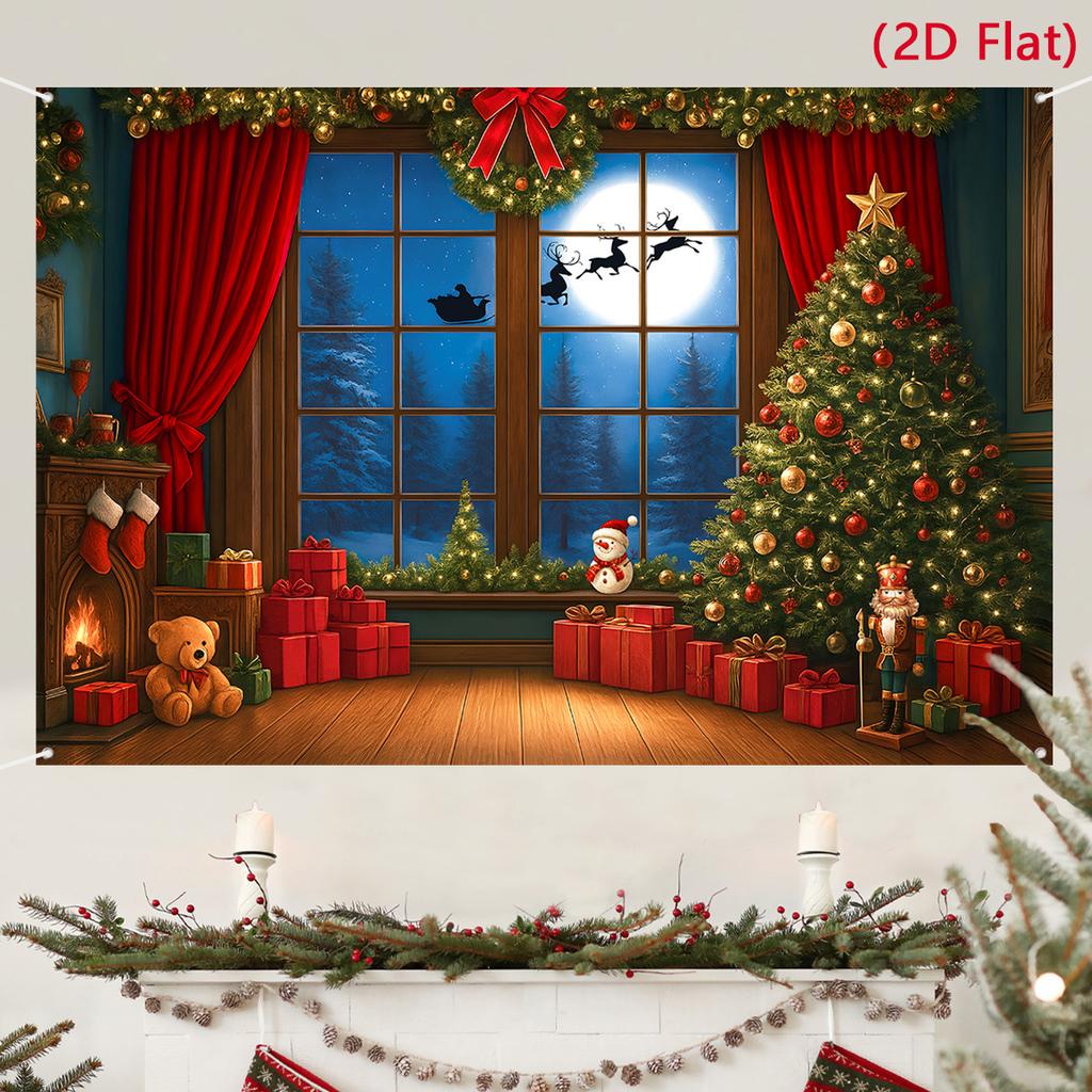 Christmas Tree Backdrop Merry Christmas Decorations for Home 2026 Xmas Ornament Photo Background Navidad Natal New Year 2026