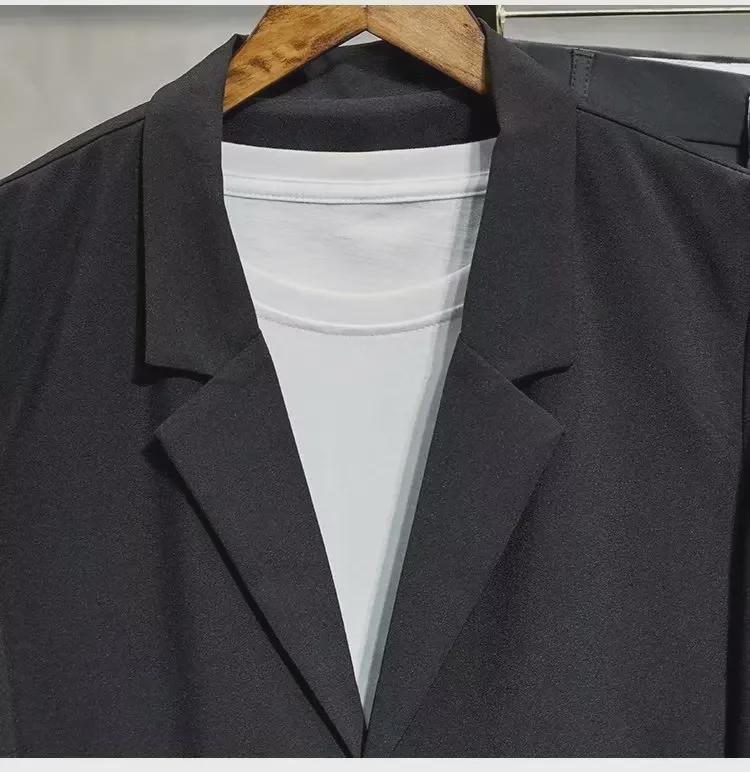 British-Style Non-Iron Men's Casual Solid Color Blazer