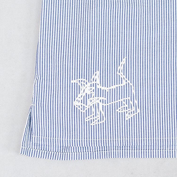 Vans Hickory Stripe Short Sleeve Woven Shirt Blue White Men VN000NM8EF7
