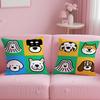 Classic Cartoon Cartoon Simple Dog Cushion Cover Soft & Easy-Wash Pillow Case – Versatile for Couch, Bed, Travel and Office