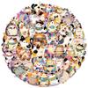 50pcs Cute Cats Transparent PET Cartoon Graffiti Stickers Phone Guitar Laptop Notebook Suitcase Waterproof Sticker Decals