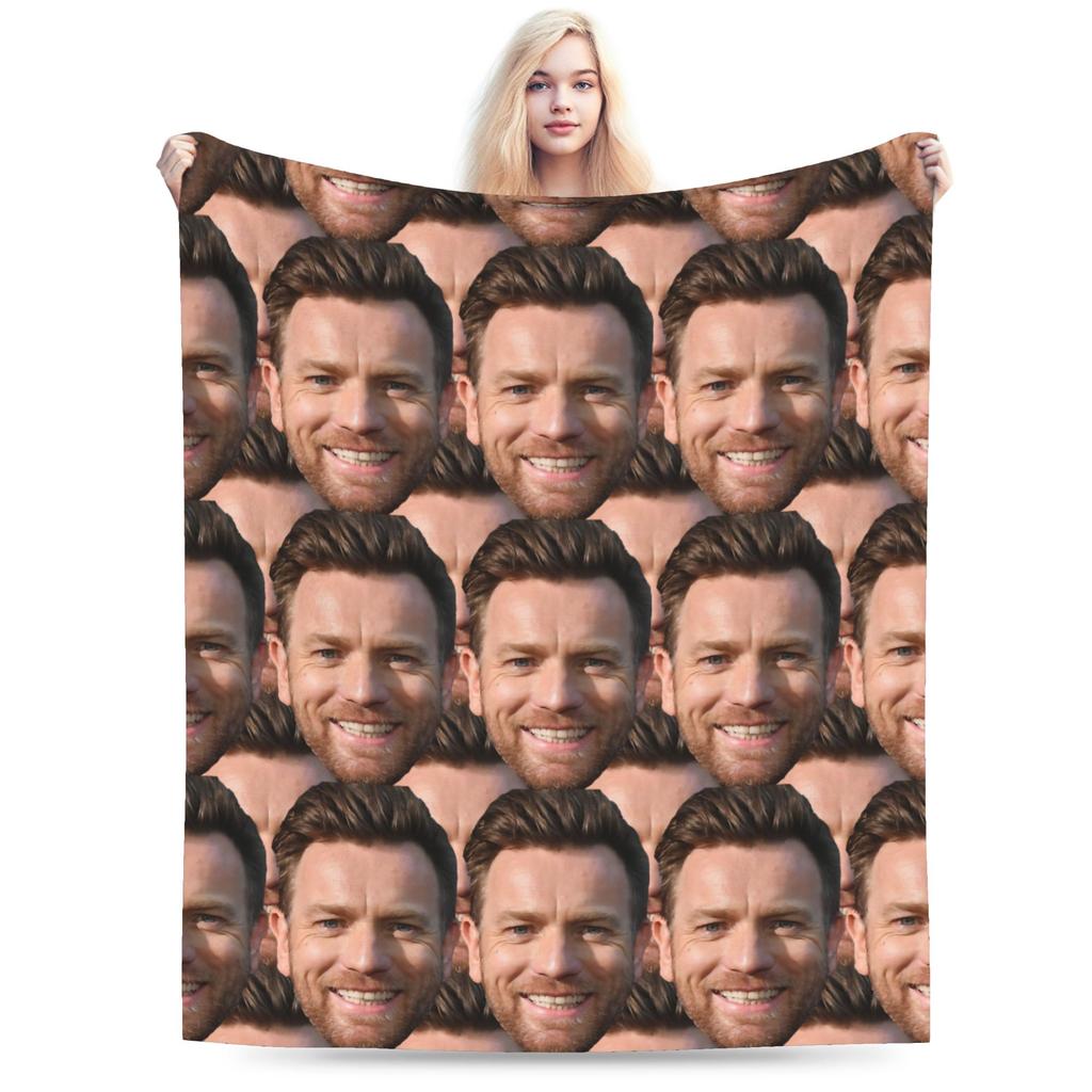 Soft Warm Blankets Children Ewan McGregor Jesus Art Print Throw Blanket  Flannel Bedspread For Couch Chair Sofa Bed Sofa Bed
