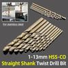 Metal Drill Cobalt Twist Drill Bit Set 1-13mm HSS M35 Stainless Steel Twist Drills The Whole Ground Metal Reamer Hole Tools