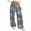 Women's Casual And Fashionable  Elastic Waist Loose Wide Leg Pants
