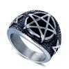 European and American Fashion Creative Five-pointed Titanium Steel Ring Men's Trend Vintage Casting Ring Jewelry 2026