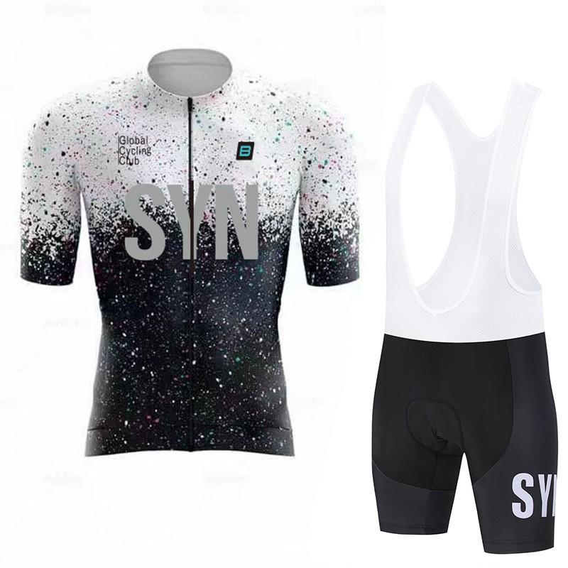 Mens Cycling Jersey Set Short Sleeve Quick Dry Breathable Bike Riding Kit Summer Compression Fit