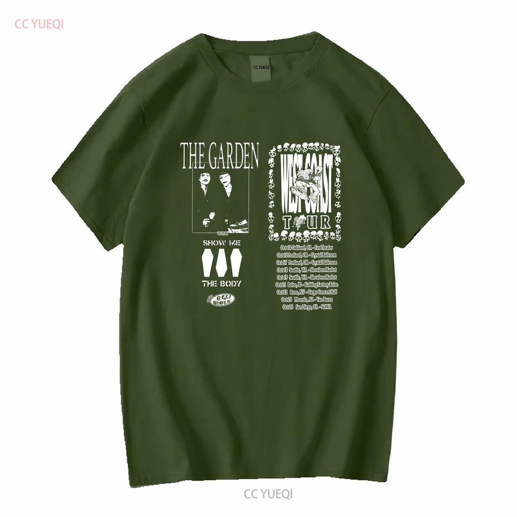 The Garden Band West Coast Tour T Shirt Full Size S 5XL SO725 vintage Washed homme graphic Casual Versatile Slightly