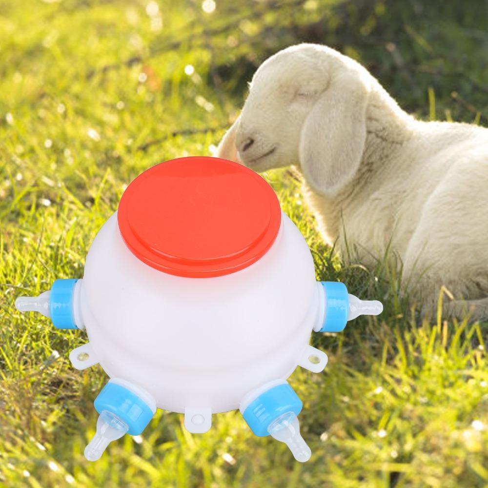 13 Pcs Set 6 Nipples Lamb Milk Bottle 2.6 Quart Nursing Milk Feeder Piglet Feeder Bottle Lambs