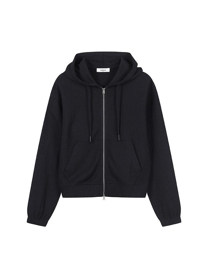 Polham Women'S) Crinkle Crop Zip-Up Hoodie_Phf2Tc2410