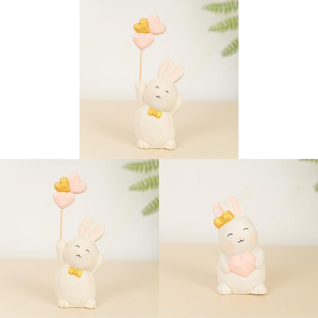 Wooden Craft Bunny Decor With Engraved Design For Home Entryway And Gift Giving